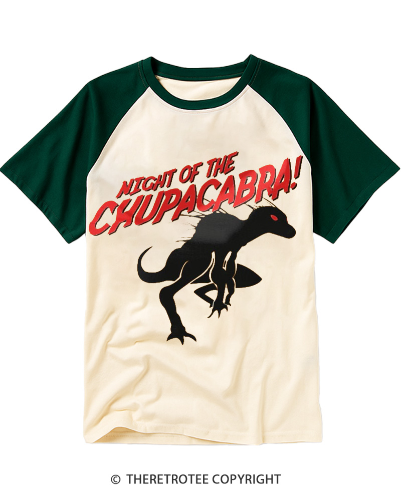 TheRetroTee El Chupacabra 1990s Raglan Baseball T-Shirt
