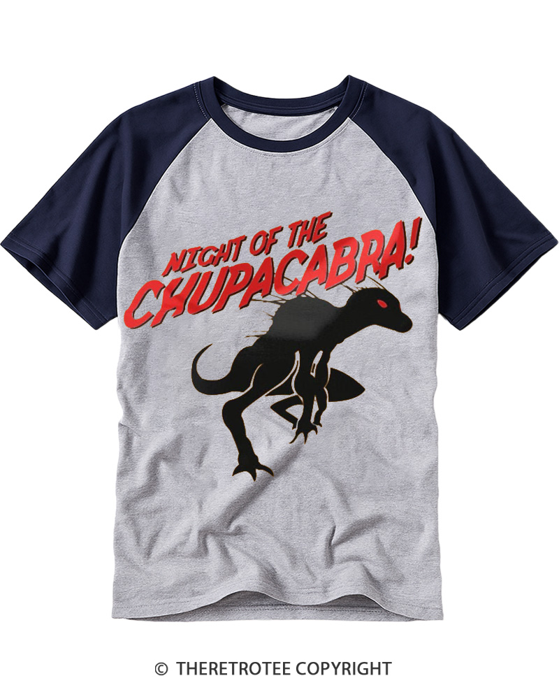 TheRetroTee El Chupacabra 1990s Raglan Baseball T-Shirt