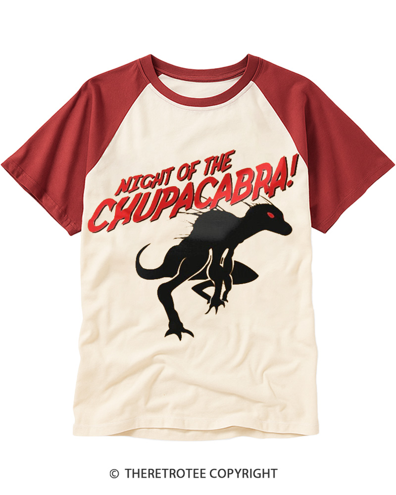 TheRetroTee El Chupacabra 1990s Raglan Baseball T-Shirt