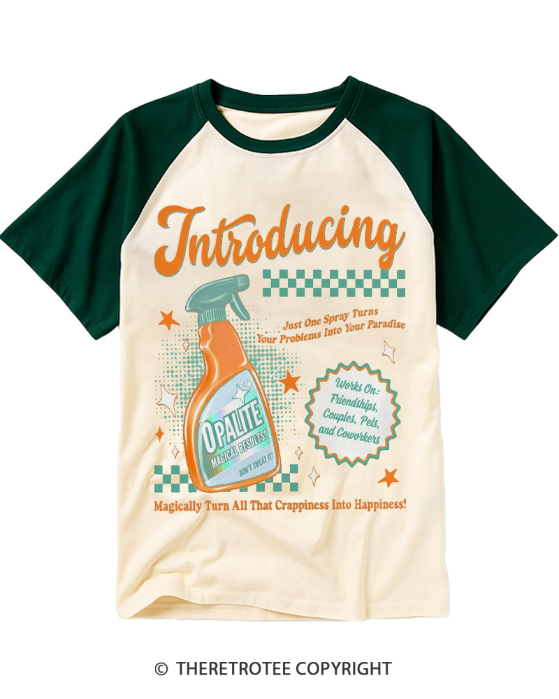 TheRetroTee Opalite 1970s Raglan Baseball T-Shirt