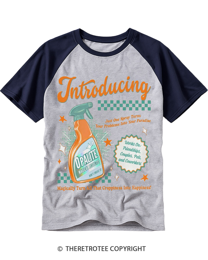 TheRetroTee Opalite 1970s Raglan Baseball T-Shirt