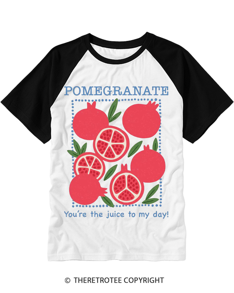 TheRetroTee You're Juice to My Day 1970s Raglan Baseball T-Shirt