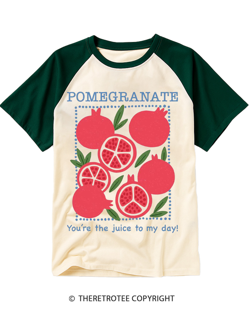 TheRetroTee You're Juice to My Day 1970s Raglan Baseball T-Shirt