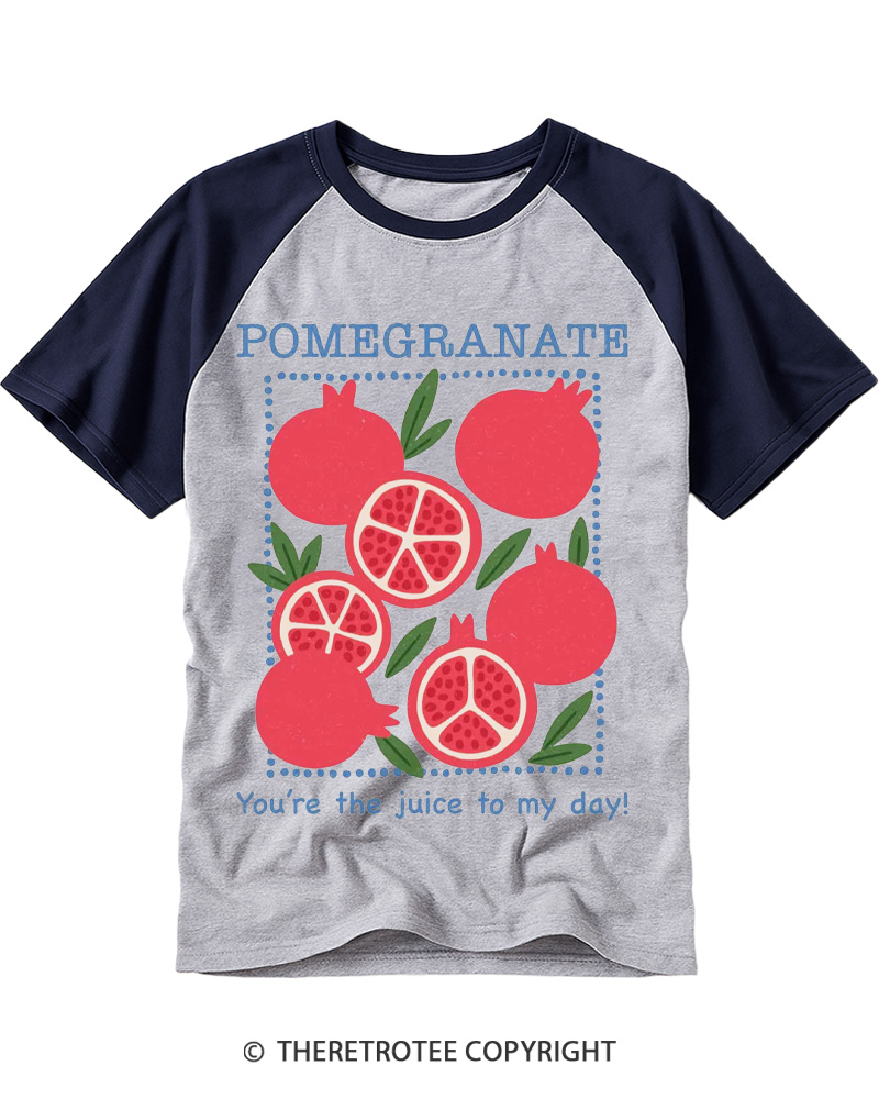 TheRetroTee You're Juice to My Day 1970s Raglan Baseball T-Shirt