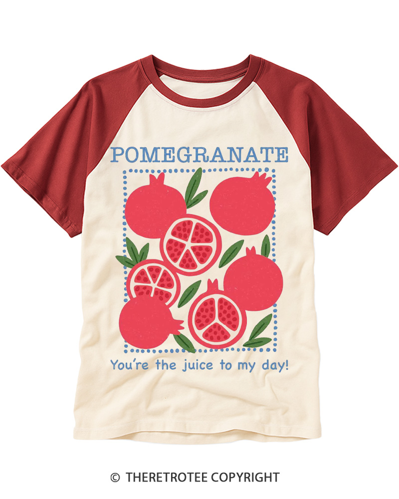 TheRetroTee You're Juice to My Day 1970s Raglan Baseball T-Shirt