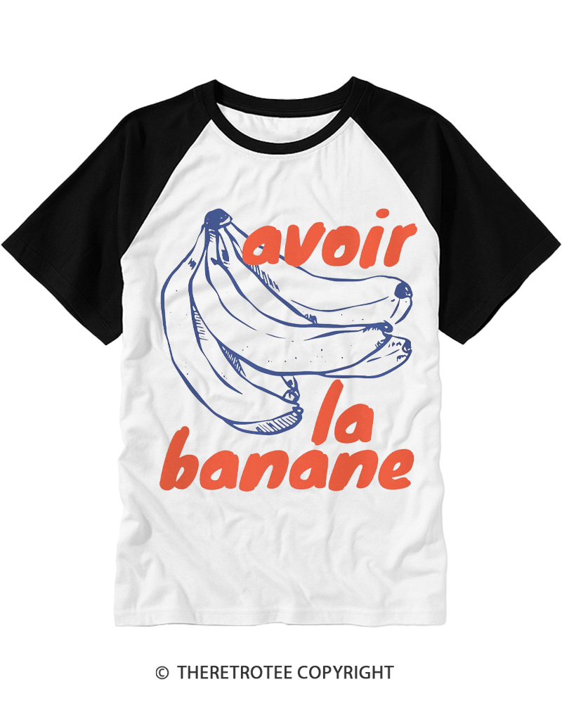 TheRetroTee French Saying 1970s Raglan Baseball T-Shirt