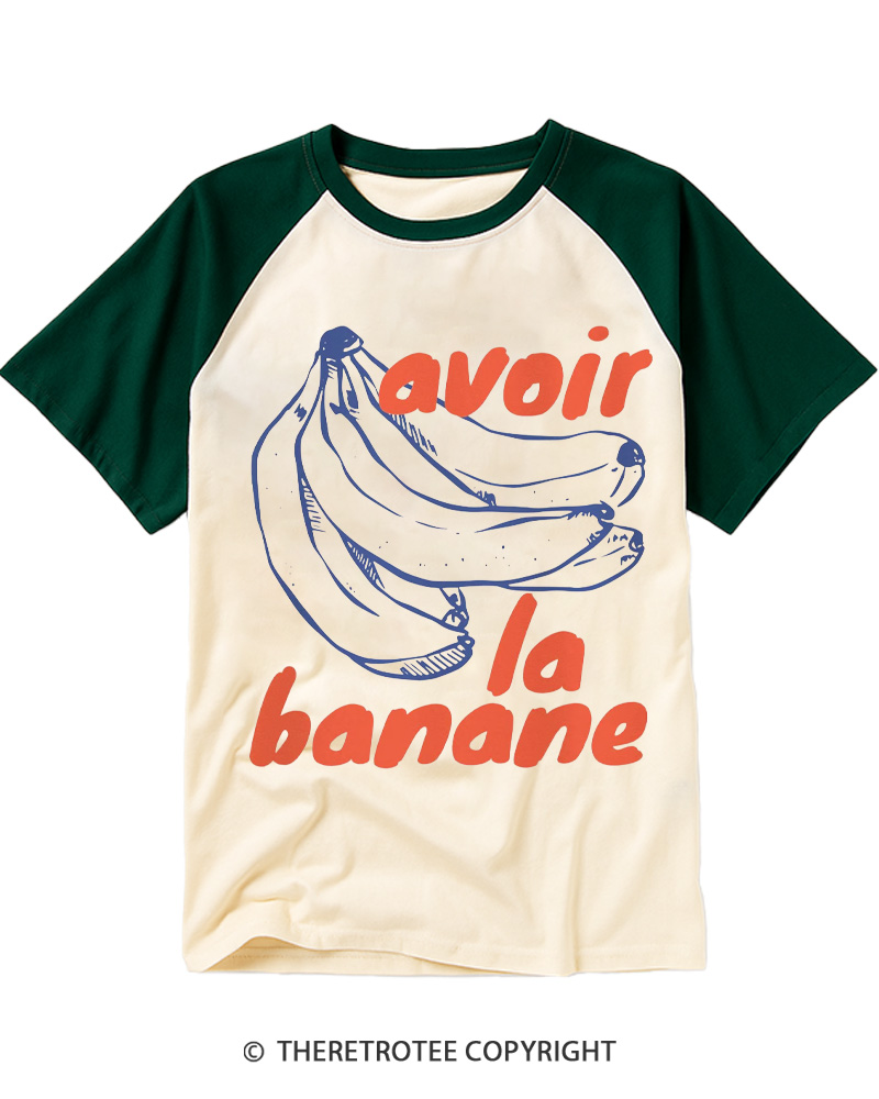 TheRetroTee French Saying 1970s Raglan Baseball T-Shirt