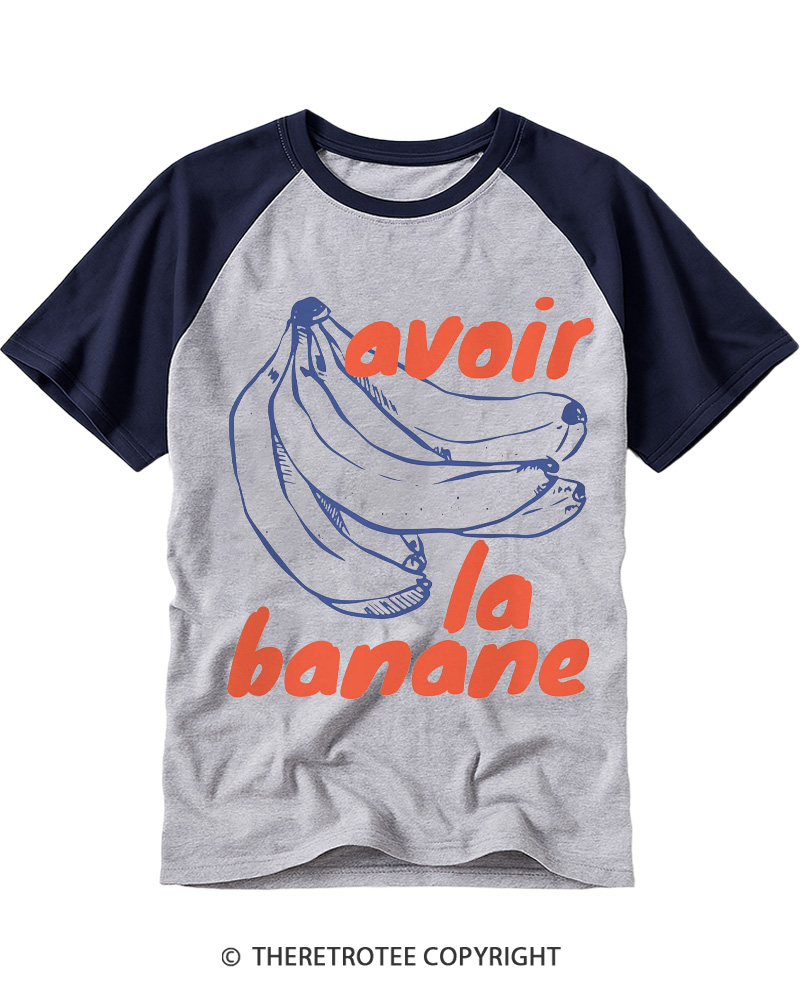 TheRetroTee French Saying 1970s Raglan Baseball T-Shirt
