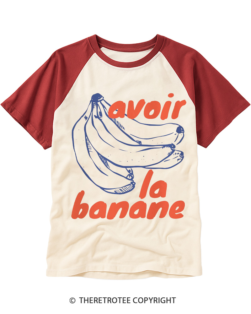 TheRetroTee French Saying 1970s Raglan Baseball T-Shirt