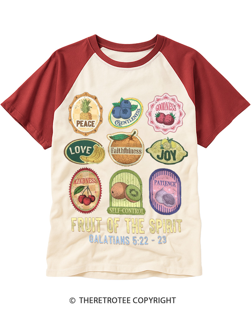 TheRetroTee Christian Bible Verse 1960s Raglan Baseball T-Shirt