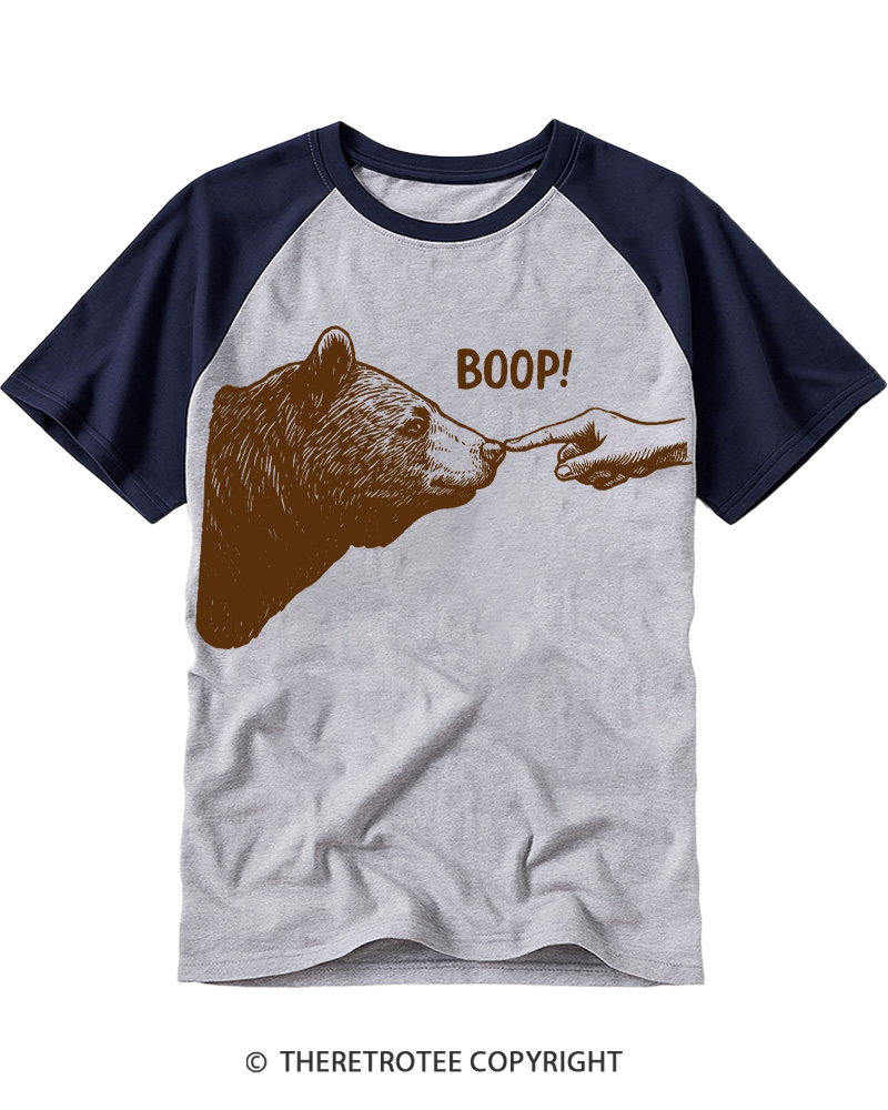 TheRetroTee Boop 1990s Raglan Baseball T-Shirt