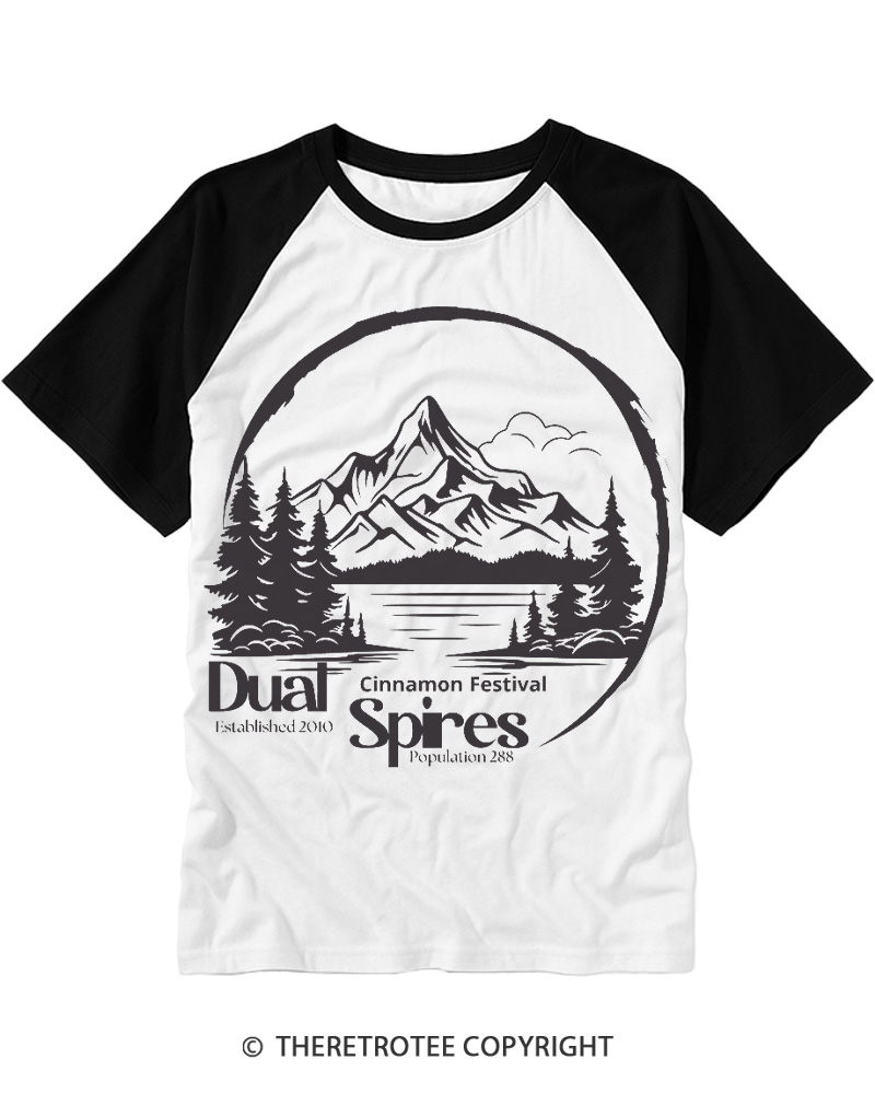 TheRetroTee Cinnamon Festival 1990s Raglan Baseball T-Shirt