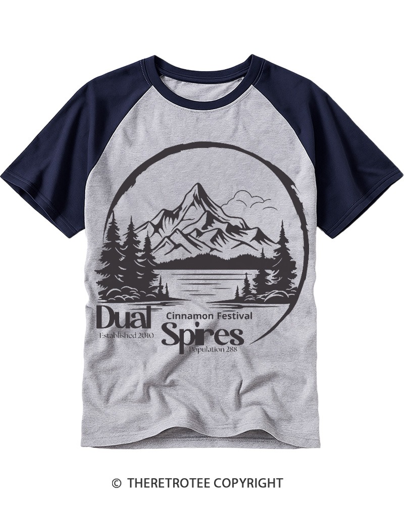 TheRetroTee Cinnamon Festival 1990s Raglan Baseball T-Shirt