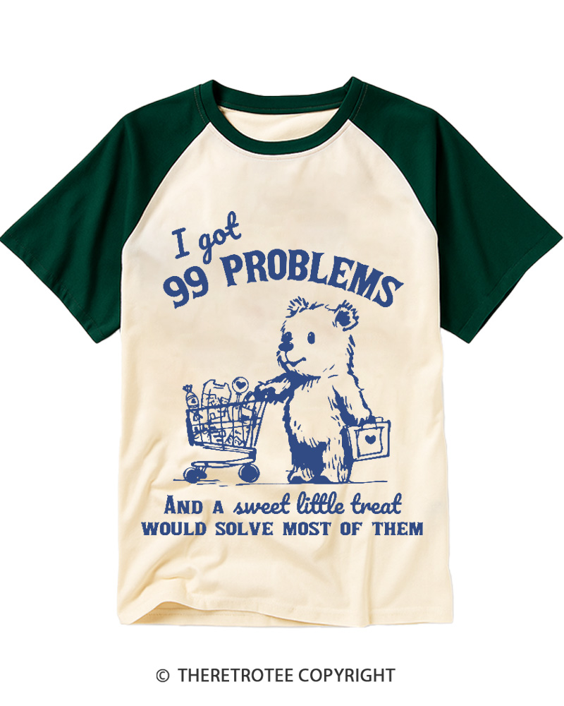 TheRetroTee 99 Poblems 2000s Raglan Baseball T-Shirt