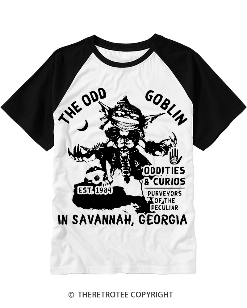 TheRetroTee Unusual Occult 1980s Raglan Baseball T-Shirt