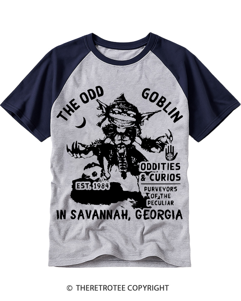 TheRetroTee Unusual Occult 1980s Raglan Baseball T-Shirt