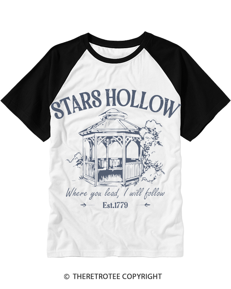 TheRetroTee Where You Lead 1990s Raglan Baseball T-Shirt