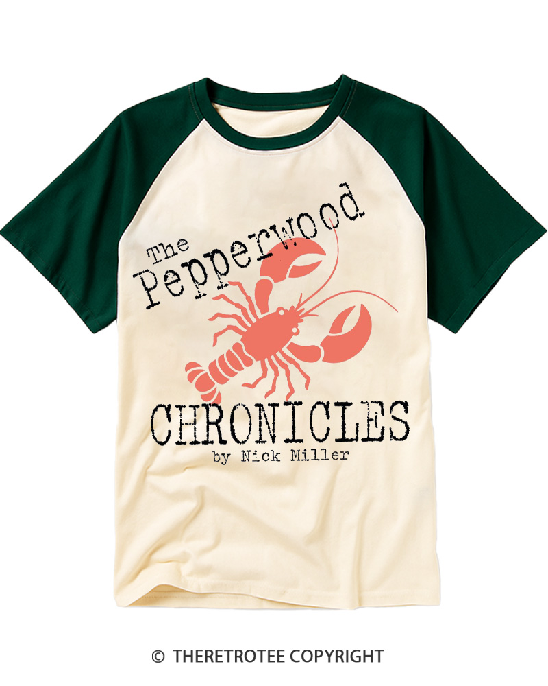 TheRetroTee The Pepperwood Chronicles 1990s Raglan Baseball T-Shirt