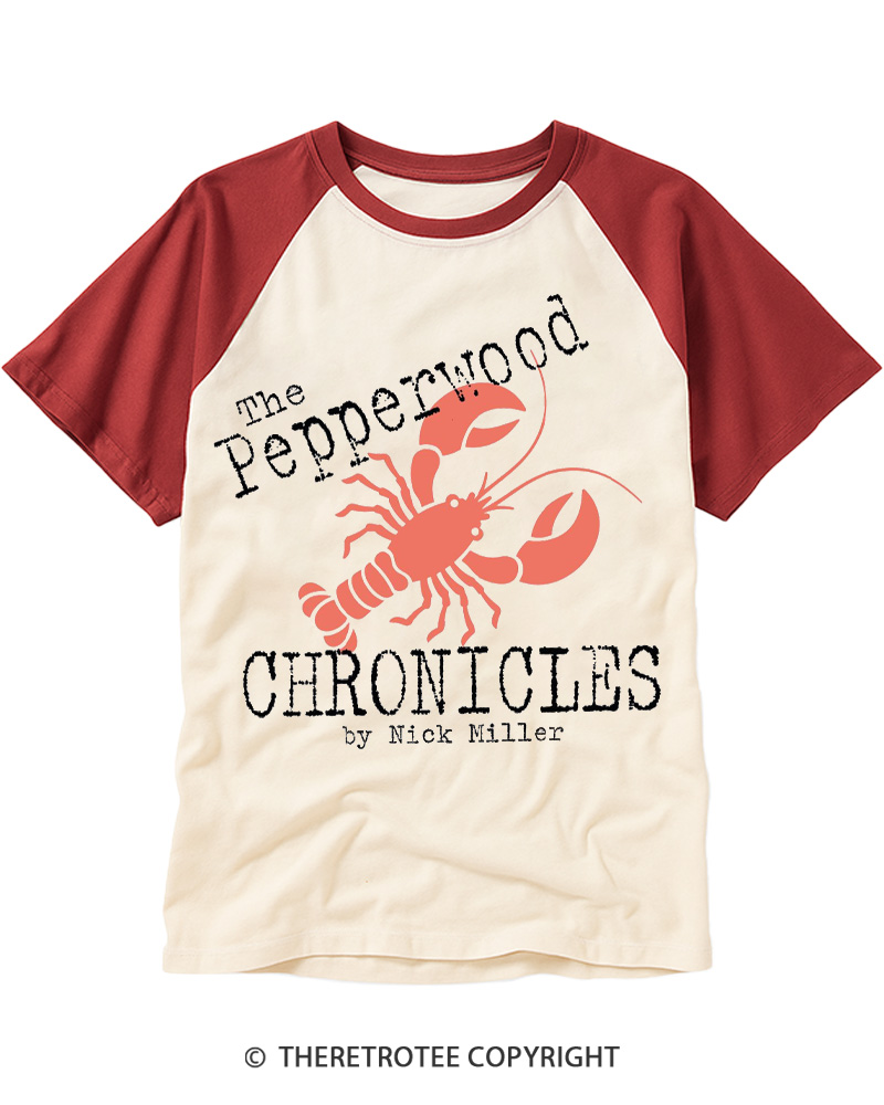TheRetroTee The Pepperwood Chronicles 1990s Raglan Baseball T-Shirt