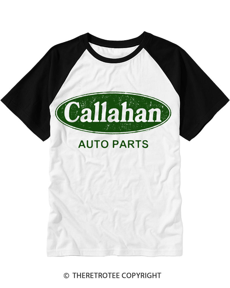 TheRetroTee Auto Parts 1990s Raglan Baseball T-Shirt
