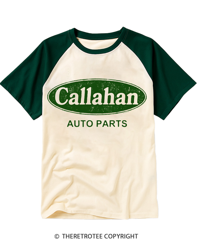 TheRetroTee Auto Parts 1990s Raglan Baseball T-Shirt