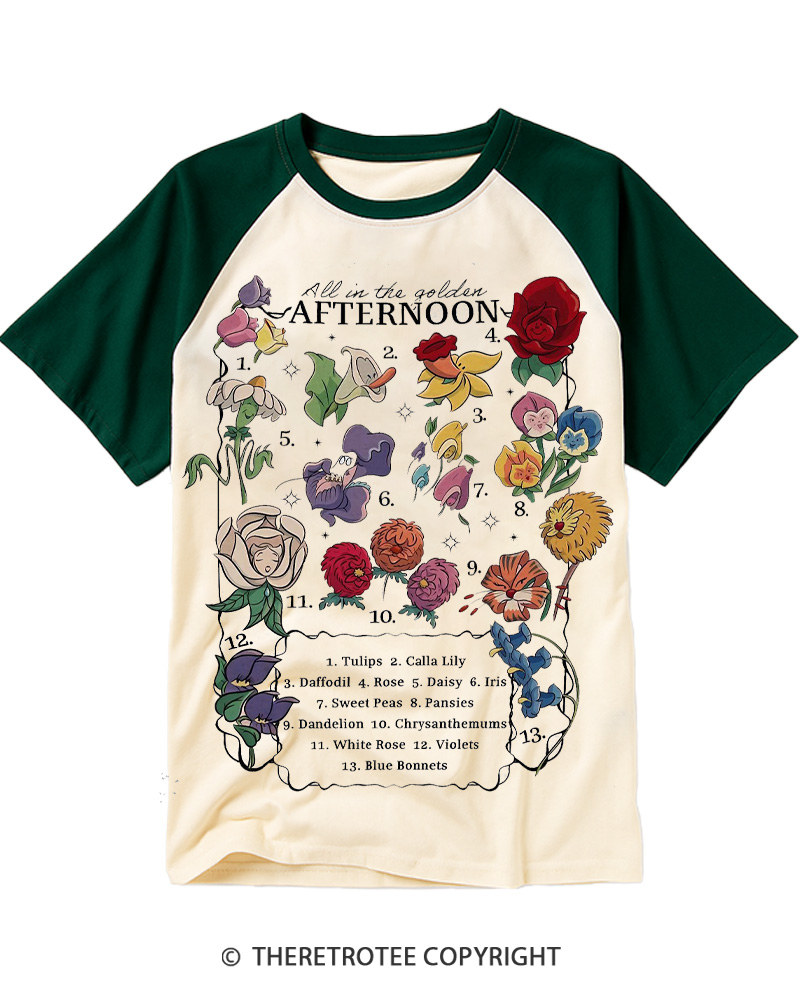 TheRetroTee All in the Golden Afternoon Raglan Baseball T-Shirt