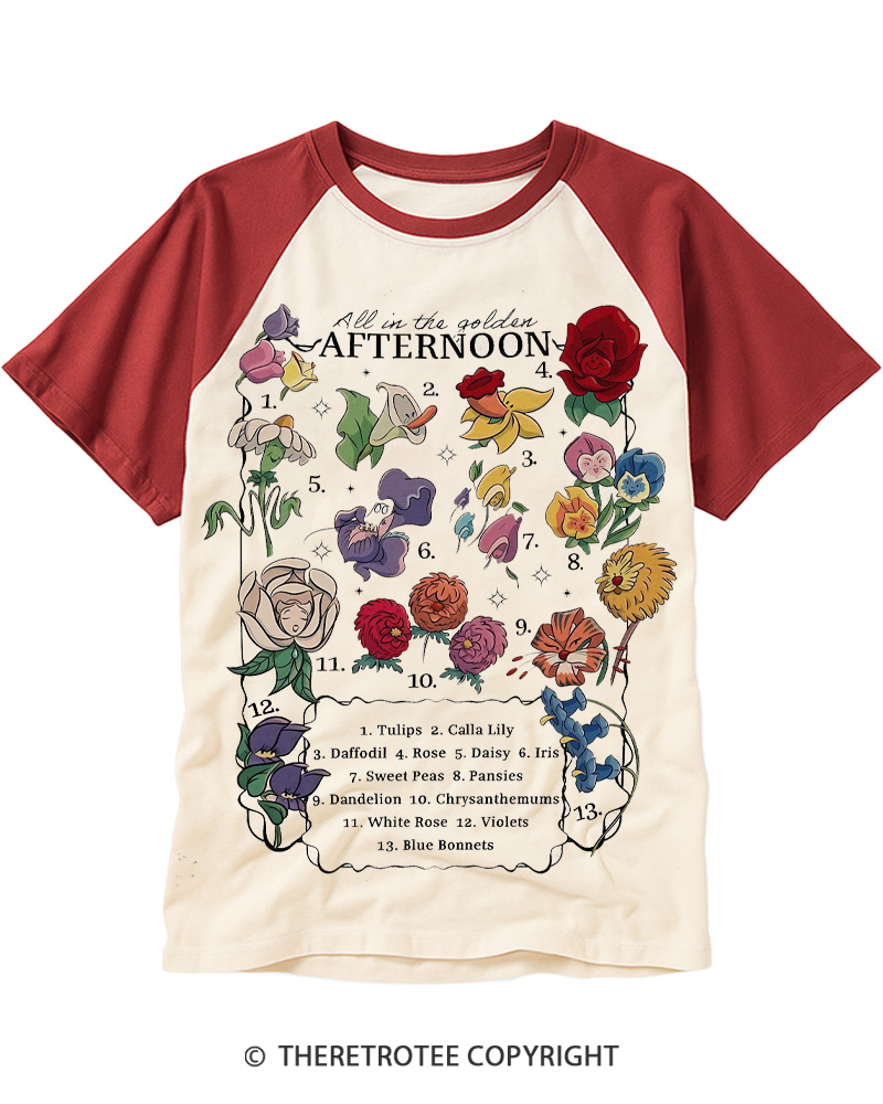 TheRetroTee All in the Golden Afternoon Raglan Baseball T-Shirt