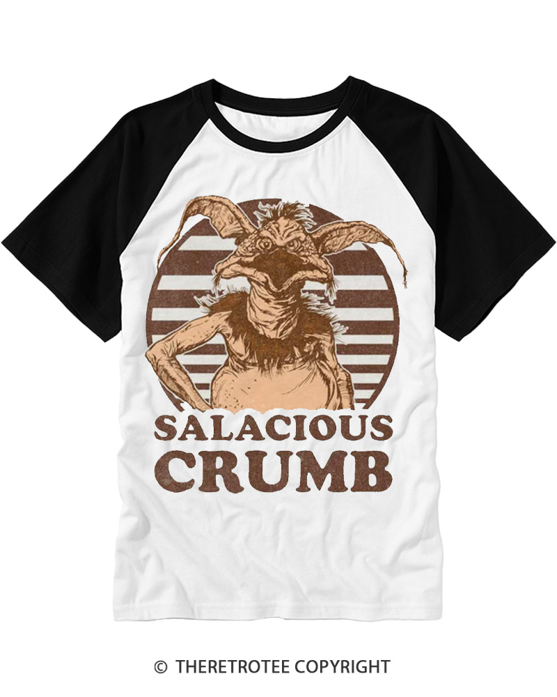 TheRetroTee Salacious Crumb 1980s Raglan Baseball T-Shirt