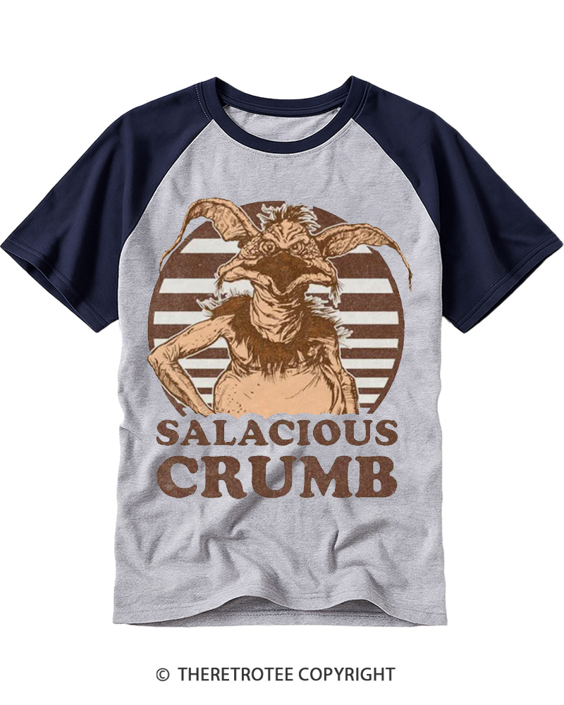 TheRetroTee Salacious Crumb 1980s Raglan Baseball T-Shirt