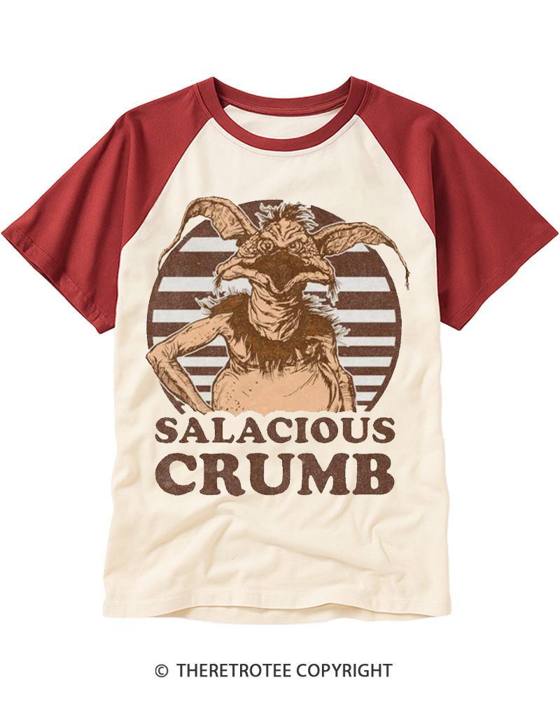 TheRetroTee Salacious Crumb 1980s Raglan Baseball T-Shirt