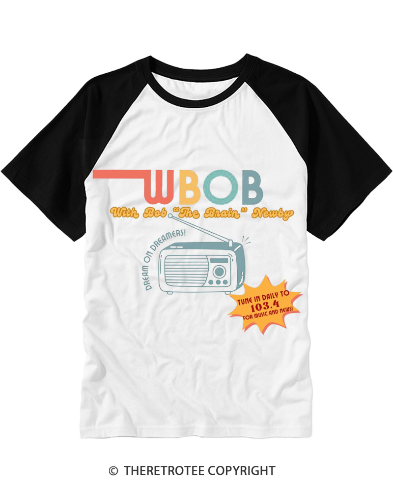 TheRetroTee The Brain 1980s Raglan Baseball T-Shirt