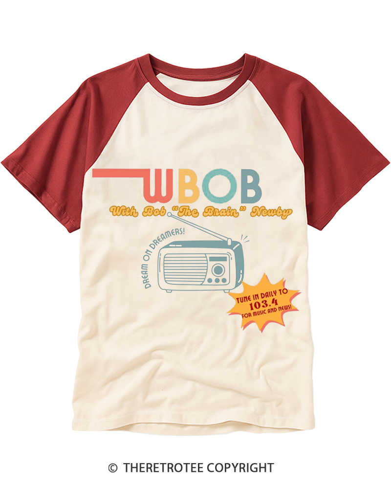 TheRetroTee The Brain 1980s Raglan Baseball T-Shirt