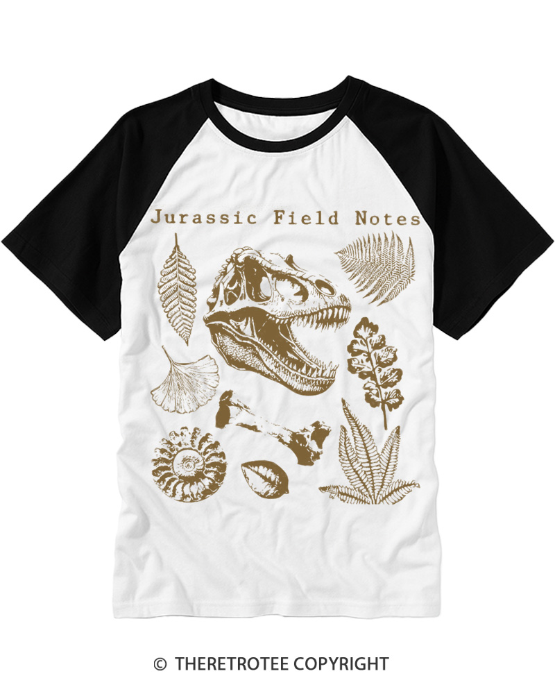 TheRetroTee Field Notes 1990s Raglan Baseball T-Shirt