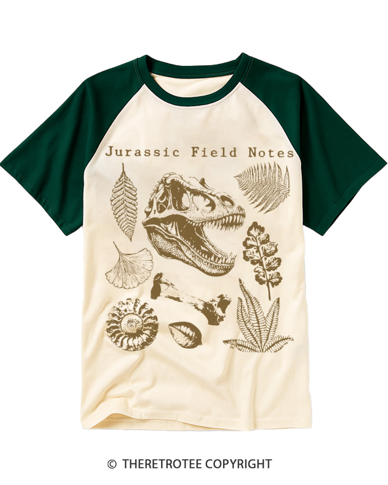 TheRetroTee Field Notes 1990s Raglan Baseball T-Shirt