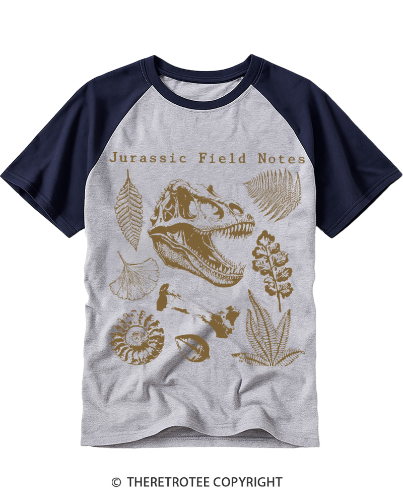 TheRetroTee Field Notes 1990s Raglan Baseball T-Shirt