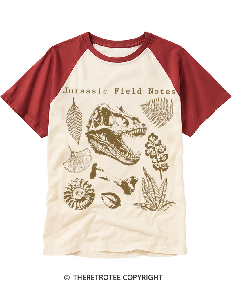 TheRetroTee Field Notes 1990s Raglan Baseball T-Shirt