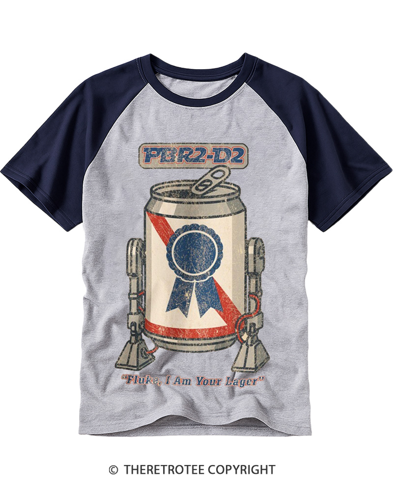 TheRetroTee I Am Your Lager 1980s Raglan Baseball T-Shirt