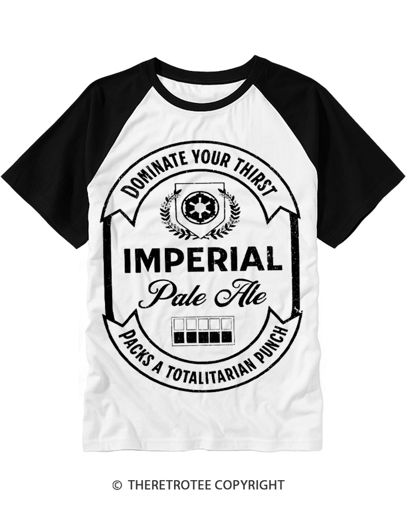 TheRetroTee Dominate Your Thirst 1980s Raglan Baseball T-Shirt