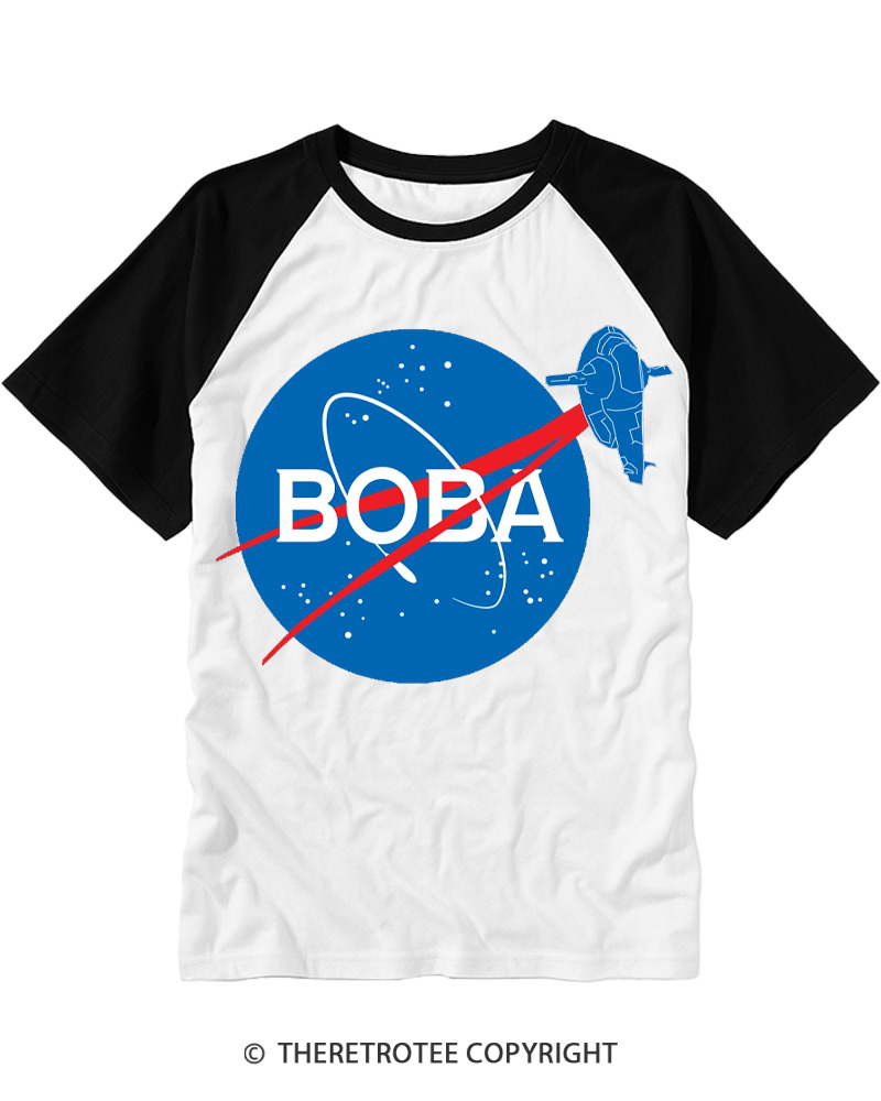 TheRetroTee Outer Rim Space Program 1980s Raglan Baseball T-Shirt