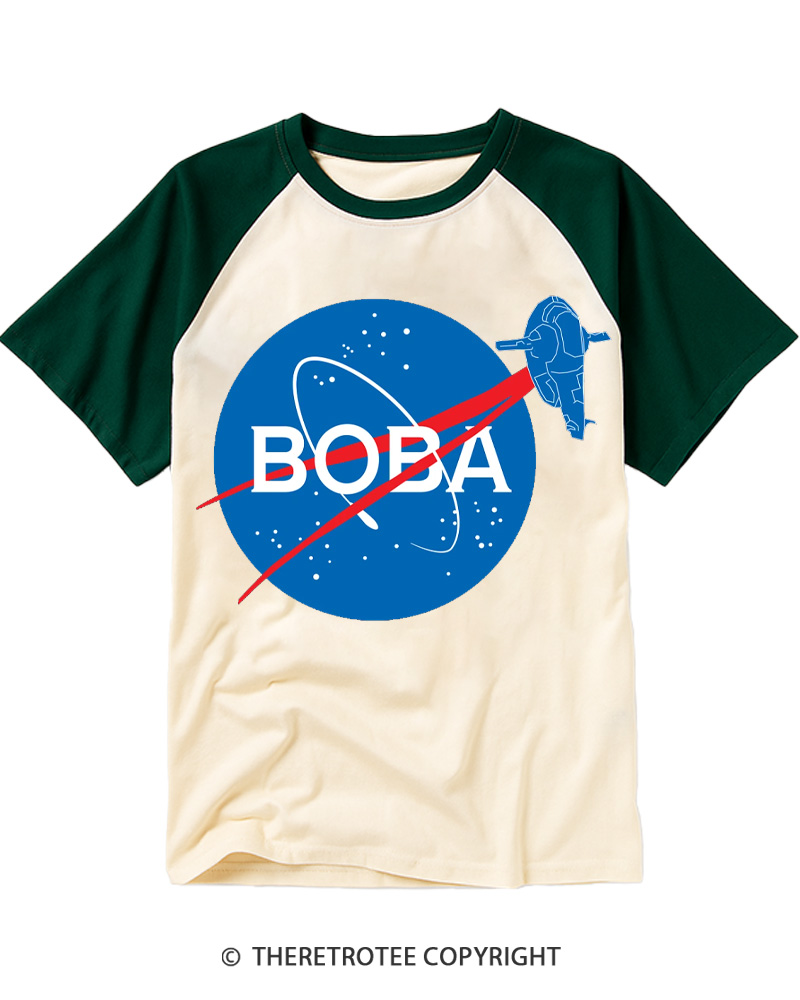 TheRetroTee Outer Rim Space Program 1980s Raglan Baseball T-Shirt
