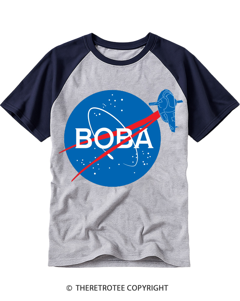 TheRetroTee Outer Rim Space Program 1980s Raglan Baseball T-Shirt