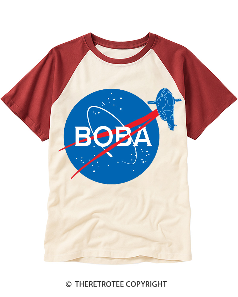 TheRetroTee Outer Rim Space Program 1980s Raglan Baseball T-Shirt