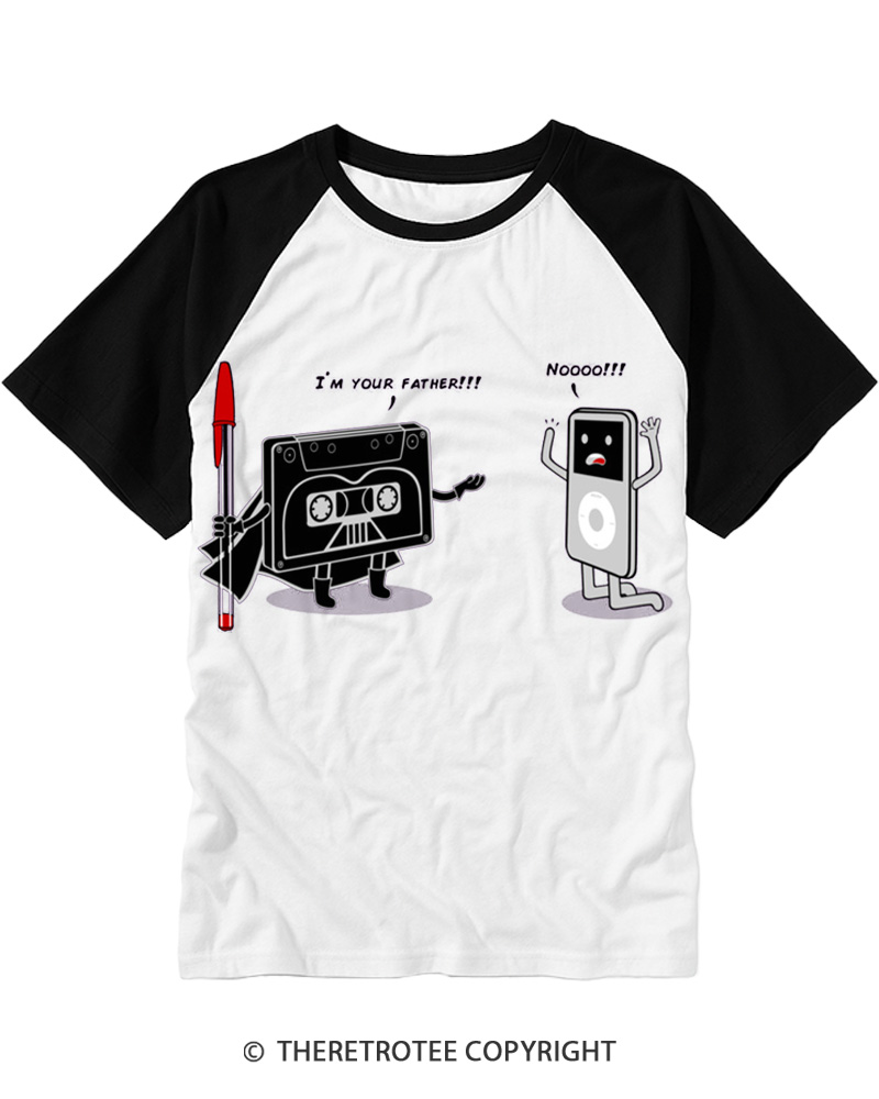 TheRetroTee I´M Your Father 1980s Raglan Baseball T-Shirt