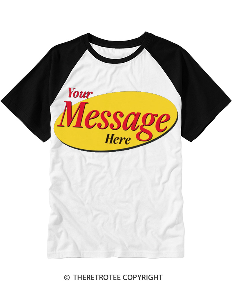 TheRetroTee Custom 1990s Raglan Baseball T-Shirt