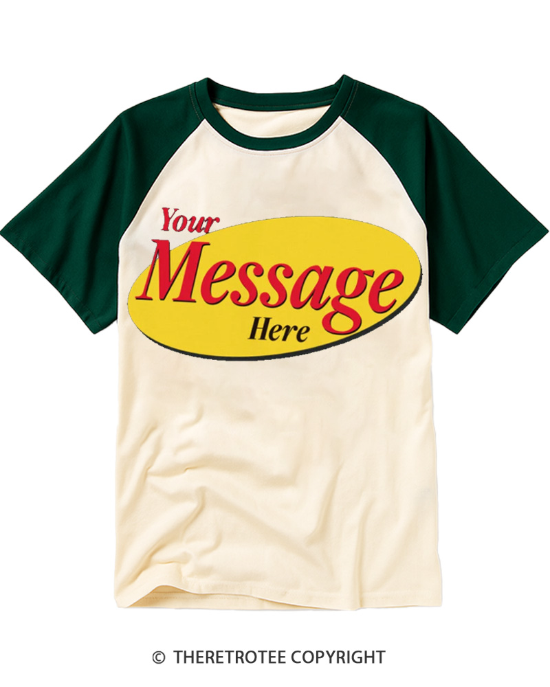 TheRetroTee Custom 1990s Raglan Baseball T-Shirt