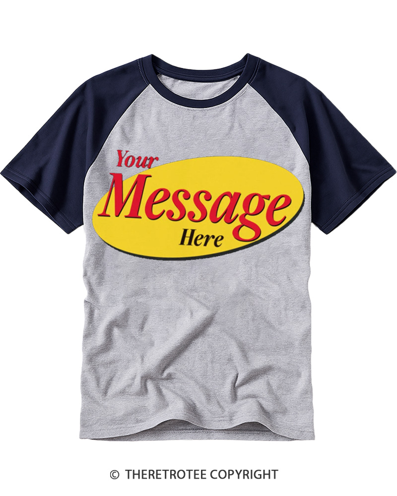 TheRetroTee Custom 1990s Raglan Baseball T-Shirt