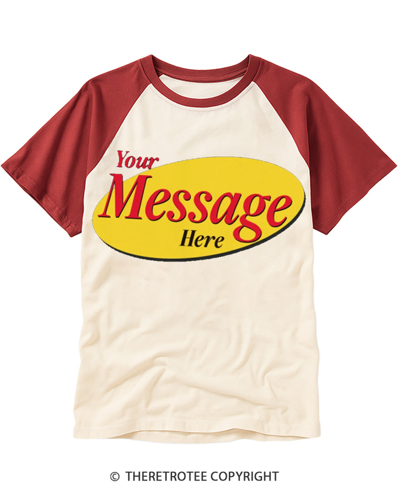 TheRetroTee Custom 1990s Raglan Baseball T-Shirt
