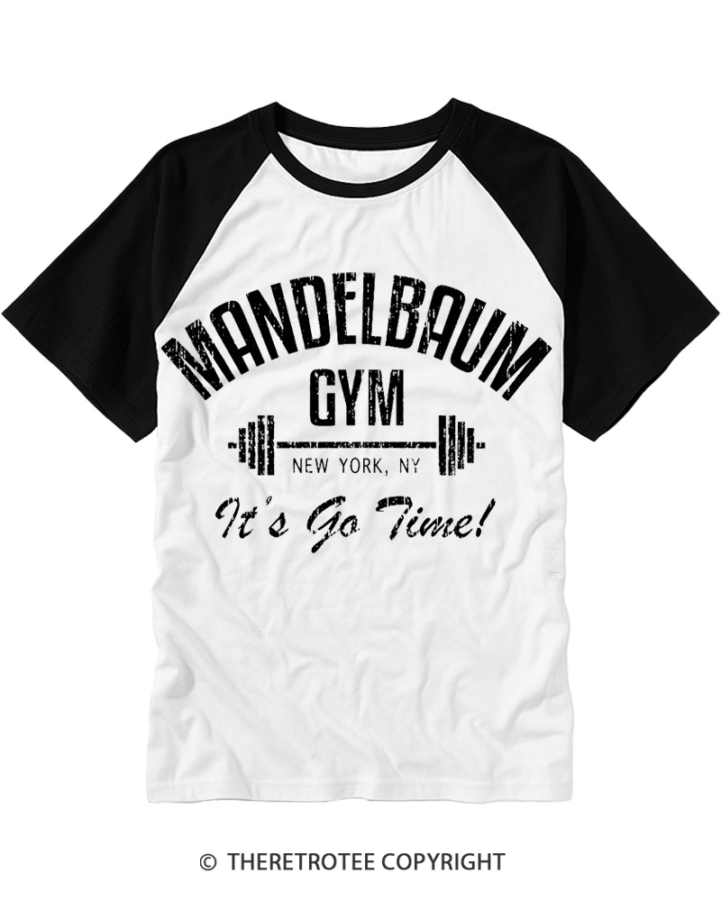 TheRetroTee It’s Go Time 1990s Raglan Baseball T-Shirt