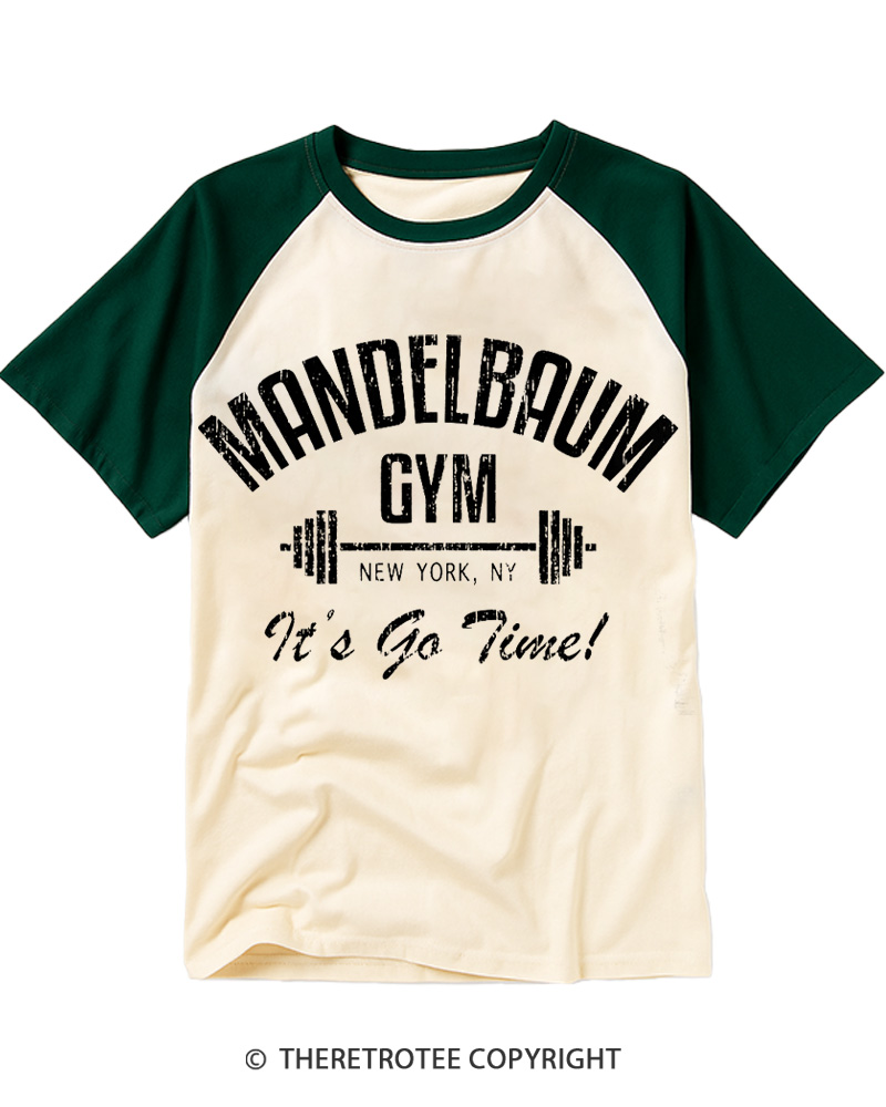TheRetroTee It’s Go Time 1990s Raglan Baseball T-Shirt
