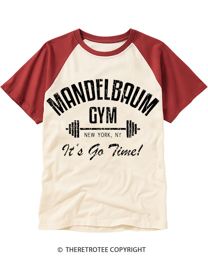 TheRetroTee It’s Go Time 1990s Raglan Baseball T-Shirt